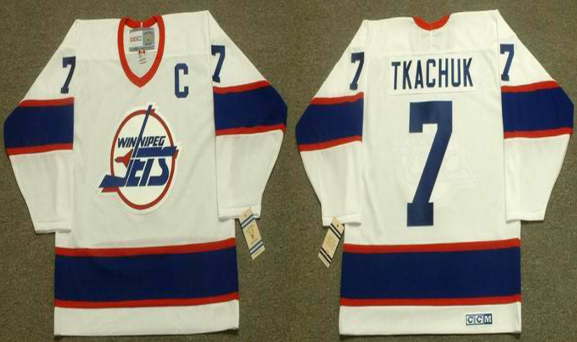 2019 Men Winnipeg Jets 7 Tkachuk white CCM NHL jersey